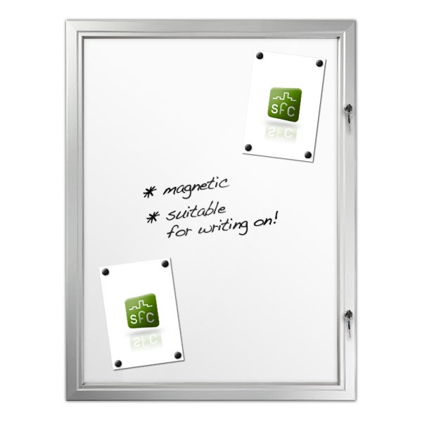 Locking Noticeboard 9 x A4 SnapFrameCity