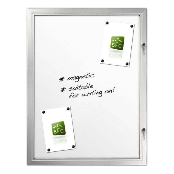 Locking Noticeboard 9 x A4 SnapFrameCity